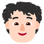 🧑🏻‍🦱 Emoji Persona: Tono De Piel Claro, Pelo Rizado en Microsoft Windows 11 22H2.