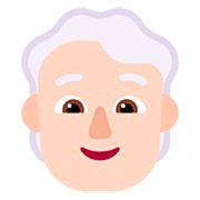 🧑🏻‍🦳 Emoji Erwachsener: helle Hautfarbe, weißes Haar Microsoft Windows 11 22H2.