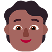 🧑🏾 Emoji Erwachsener: mitteldunkle Hautfarbe Microsoft Windows 11 22H2.