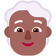 🧑🏾‍🦳 Emoji Persona: Tono De Piel Oscuro Medio, Pelo Blanco en Microsoft Windows 11 22H2.