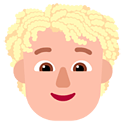 Emoji 🧑🏼‍🦱 Persona: Carnagione Abbastanza Chiara E Capelli Ricci su Microsoft Windows 11 22H2.