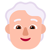 🧑🏼‍🦳 Emoji Persona: Tono De Piel Claro Medio, Pelo Blanco en Microsoft Windows 11 22H2.