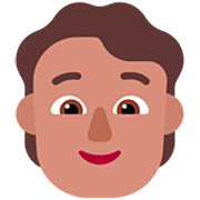 🧑🏽 Emoji Erwachsener: mittlere Hautfarbe Microsoft Windows 11 22H2.