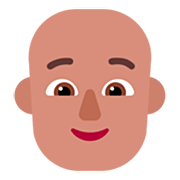 🧑🏽‍🦲 Emoji Persona: Tono De Piel Medio, Sin Pelo en Microsoft Windows 11 22H2.