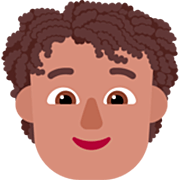 🧑🏽‍🦱 Emoji Pessoa: Pele Morena E Cabelo Cacheado na Microsoft Windows 11 22H2.