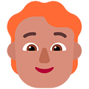 🧑🏽‍🦰 Emoji Pessoa: Pele Morena E Cabelo Vermelho na Microsoft Windows 11 22H2.
