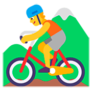 Emoji 🚵 Ciclista Di Mountain Bike su Microsoft Windows 11 22H2.