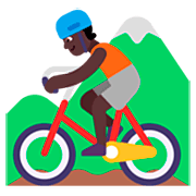 🚵🏿 Emoji Pessoa Fazendo Mountain Bike: Pele Escura na Microsoft Windows 11 22H2.