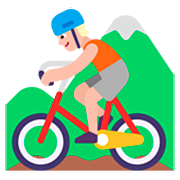 🚵🏼 Emoji Persona En Bicicleta De Montaña: Tono De Piel Claro Medio en Microsoft Windows 11 22H2.