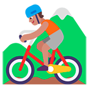 🚵🏽 Emoji Pessoa Fazendo Mountain Bike: Pele Morena na Microsoft Windows 11 22H2.
