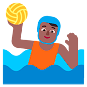 🤽🏾 Emoji Pessoa Jogando Polo Aquático: Pele Morena Escura na Microsoft Windows 11 22H2.