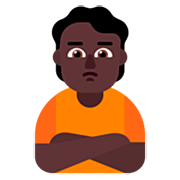 🙎🏿 Emoji schmollende Person: dunkle Hautfarbe Microsoft Windows 11 22H2.