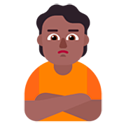 Emoji 🙎🏾 Persona Imbronciata: Carnagione Abbastanza Scura su Microsoft Windows 11 22H2.