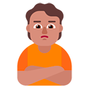 🙎🏽 Emoji Pessoa Fazendo Bico: Pele Morena na Microsoft Windows 11 22H2.