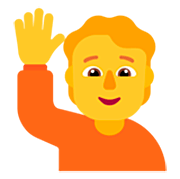 🙋 Emoji Pessoa Levantando A Mão na Microsoft Windows 11 22H2.