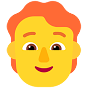 🧑‍🦰 Emoji Persona: pelo rojo en Microsoft Windows 11 22H2.