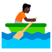 Emoji 🚣🏿 Persona In Barca A Remi: Carnagione Scura su Microsoft Windows 11 22H2.