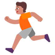Emoji 🏃🏽 Persona Che Corre: Carnagione Olivastra su Microsoft Windows 11 22H2.