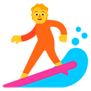 Emoji 🏄 Persona Che Fa Surf su Microsoft Windows 11 22H2.