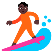 🏄🏿 Emoji Surfer(in): dunkle Hautfarbe Microsoft Windows 11 22H2.