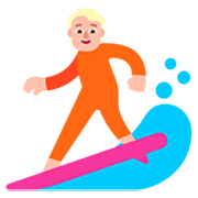 🏄🏼 Emoji Persona Haciendo Surf: Tono De Piel Claro Medio en Microsoft Windows 11 22H2.