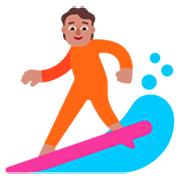 🏄🏽 Emoji Surfista: Pele Morena na Microsoft Windows 11 22H2.