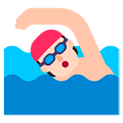 🏊🏻 Emoji Persona Nadando: Tono De Piel Claro en Microsoft Windows 11 22H2.