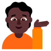 💁🏿 Emoji Persona De Mostrador De Información: Tono De Piel Oscuro en Microsoft Windows 11 22H2.