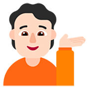Emoji 💁🏻 Persona Al Punto Informazioni: Carnagione Chiara su Microsoft Windows 11 22H2.