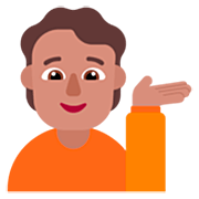 Emoji 💁🏽 Persona Al Punto Informazioni: Carnagione Olivastra su Microsoft Windows 11 22H2.