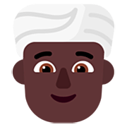 👳🏿 Emoji Pessoa Com Turbante: Pele Escura na Microsoft Windows 11 22H2.