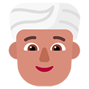 👳🏽 Emoji Persona Con Turbante: Tono De Piel Medio en Microsoft Windows 11 22H2.
