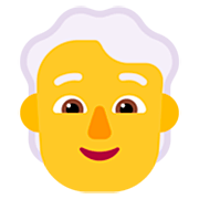 🧑‍🦳 Emoji Erwachsener: weißes Haar Microsoft Windows 11 22H2.