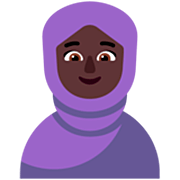 🧕🏿 Emoji Frau mit Kopftuch: dunkle Hautfarbe Microsoft Windows 11 22H2.