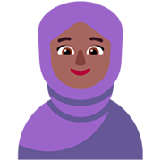 🧕🏾 Emoji Frau mit Kopftuch: mitteldunkle Hautfarbe Microsoft Windows 11 22H2.