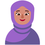 Emoji 🧕🏽 Donna Con Velo: Carnagione Olivastra su Microsoft Windows 11 22H2.