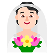 Emoji 👰🏻 Persona Con Velo: Carnagione Chiara su Microsoft Windows 11 22H2.
