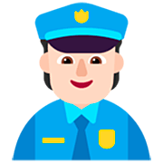 👮🏻 Emoji Agente De Policía: Tono De Piel Claro en Microsoft Windows 11 22H2.