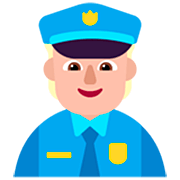 Emoji 👮🏼 Agente Di Polizia: Carnagione Abbastanza Chiara su Microsoft Windows 11 22H2.