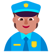 Emoji 👮🏽 Agente Di Polizia: Carnagione Olivastra su Microsoft Windows 11 22H2.