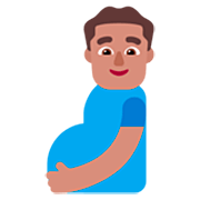 🫃🏽 Emoji Hombre Embarazado: Tono De Piel Medio en Microsoft Windows 11 22H2.