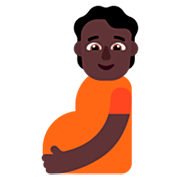 🫄🏿 Emoji Persona Embarazada: Tono De Piel Oscuro en Microsoft Windows 11 22H2.