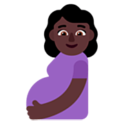 🤰🏿 Emoji schwangere Frau: dunkle Hautfarbe Microsoft Windows 11 22H2.