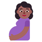 🤰🏾 Emoji schwangere Frau: mitteldunkle Hautfarbe Microsoft Windows 11 22H2.