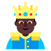 🤴🏿 Emoji Príncipe: Pele Escura na Microsoft Windows 11 22H2.