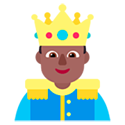 🤴🏾 Emoji Príncipe: Pele Morena Escura na Microsoft Windows 11 22H2.