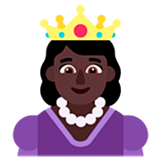 Emoji 👸🏿 Principessa: Carnagione Scura su Microsoft Windows 11 22H2.