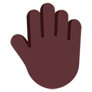 🤚🏿 Emoji Dorso Da Mão Levantado: Pele Escura na Microsoft Windows 11 22H2.