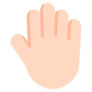 Emoji 🤚🏻 Dorso Mano Alzata: Carnagione Chiara su Microsoft Windows 11 22H2.