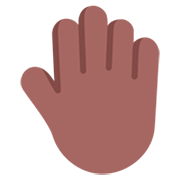 🤚🏾 Emoji Dorso Da Mão Levantado: Pele Morena Escura na Microsoft Windows 11 22H2.